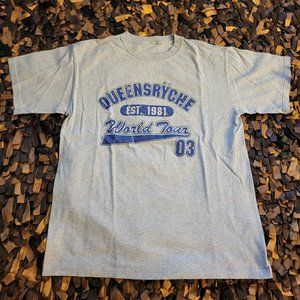 Vintage Queensryche 2003 World Tour Mens T Shirt Jersey Size Medium to Large